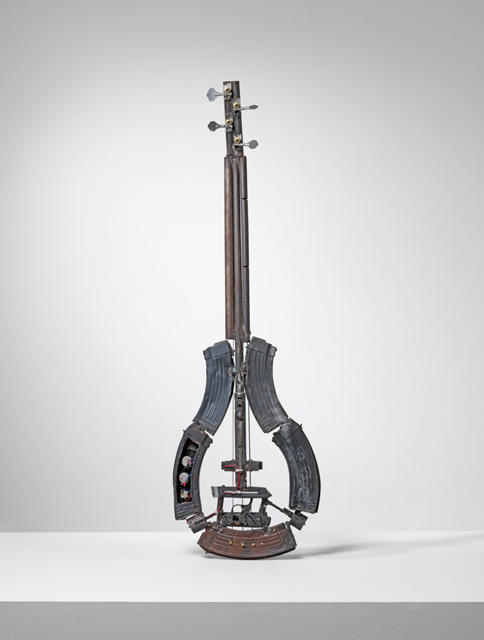Pedro Reyes, Imagine (Bass Guitar Bass) guns into art