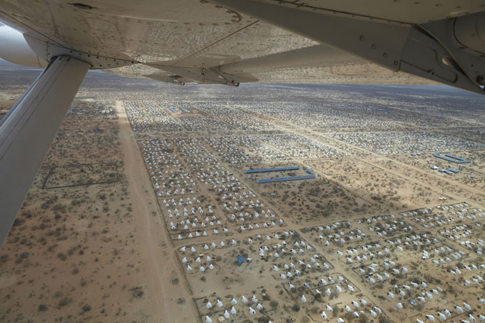 Aerial photo of Dadaab refugee camp. Photo by flickr user Oxfam International. November 1, 2011.