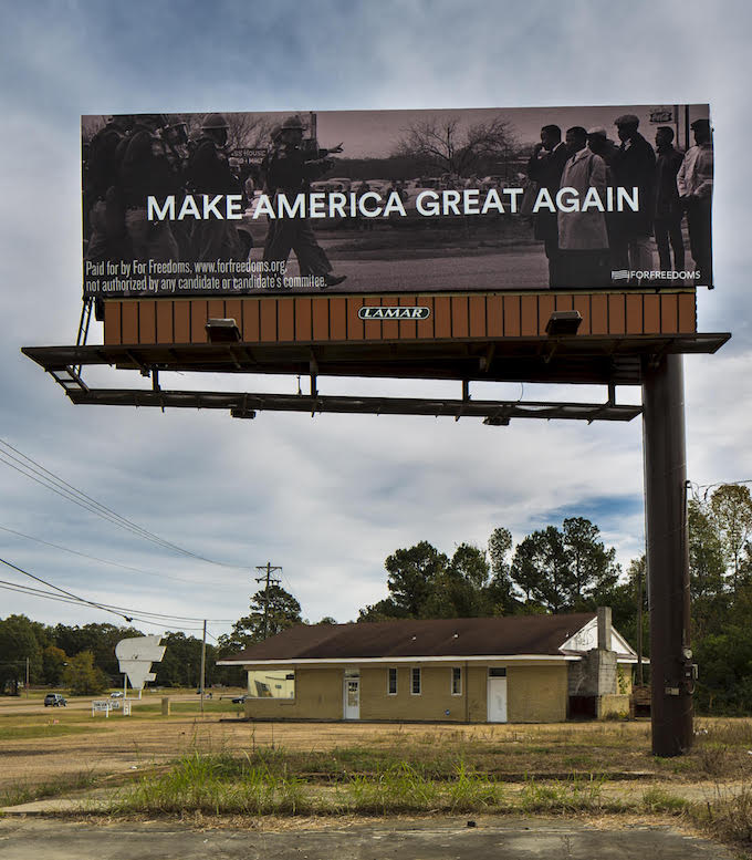 "Make America Great Again," Hank Willis Thomas. Courtesy of the artist and Wyatt Gallery.
